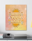 Radiate Your Light Canvas Gallery Wraps