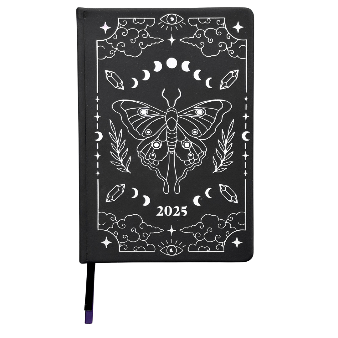 2025 Moon planner Lunar Planner 2025 Cosmic Date and Zodiac signs without background