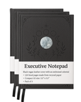 Executive Notepad with protection Quartz Crystal - White band