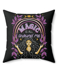 Magic is All Around Me Vegan Suede Pillow