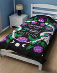 I Connect to the Magic Within Velveteen Plush Blanket