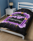 Make Magic Everywhere Velveteen Plush Blanket