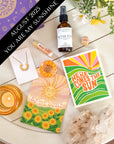 You Are My Sunshine subscription box with radiant rituals, energizing scents, and solar-inspired tools to boost joy, vitality, and inner light.
