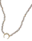 Austrian Crystal Crescent Moon Choker