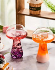 Mushroom Martini Cocktail Glass Set