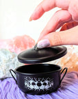 Mystic Cauldron ritual tools for rituals and spellwork with mystical designs. Perfect for burning herbs, holding crystals, or enhancing your altar. Available at Goddess Provisions