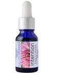 Intention essence Red Clover flower essence Bath oil body oil white background. Available at Goddess Provsions