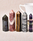 Various collection of witchy and spiritual crystals and stones