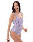 Woman's Swimsuite Adult Chlorine-resistant fabric All over print ready for summer lavender