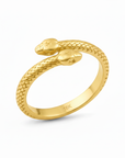 Womans gold ring - womans 18k gold ring - Solid Gold- Snike ring - Goddess Provisions