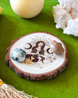 Mother Gaia Wooden Altar Tile – Earth Goddess Altar Decor | Exclusive Witch Ritual Tool for Spiritual Renewal | Goddess Provisions Design