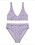 Celestial Magick 2 Piece Swimsuit XS / Lavender Print on Demand Clothing