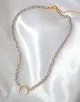 Austrian Crystal Crescent Moon Choker