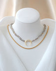 Austrian Crystal Crescent Moon Choker