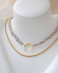 Austrian Crystal Crescent Moon Choker
