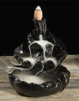 Glazed Ceramic Waterfall Backflow Incense Holder