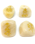 Gold Engraved Crystal Reiki Stones