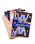 A set of Magical Memos Greeting Cards with celestial designs available at Goddess Provisions