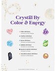 Crystal Guide Black and white crystals, pink crystals at Goddess Provisions