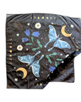 Midnight Garden vegan silk scarf used as an altar cloth, a scarf or a headband. Available at Goddess Provisions