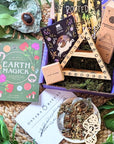 Nature Magick Box Earth Magic book Goddess Ostara Lava Stone Ostara Booklet Ritual supplies with plants
