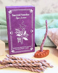 Stupa Smoke Rope Incense and closed box. Available at Goddess Provisions