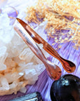Elevate your spiritual practice with the portable Travel Ritual Kit. Includes brass tongs, glass vial, Smoky Quartz, and essential oil blend for on-the-go rituals. Available at Goddess Provisions.