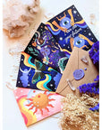 A set of Magical Memos Greeting Cards with celestial designs available at Goddess Provisions