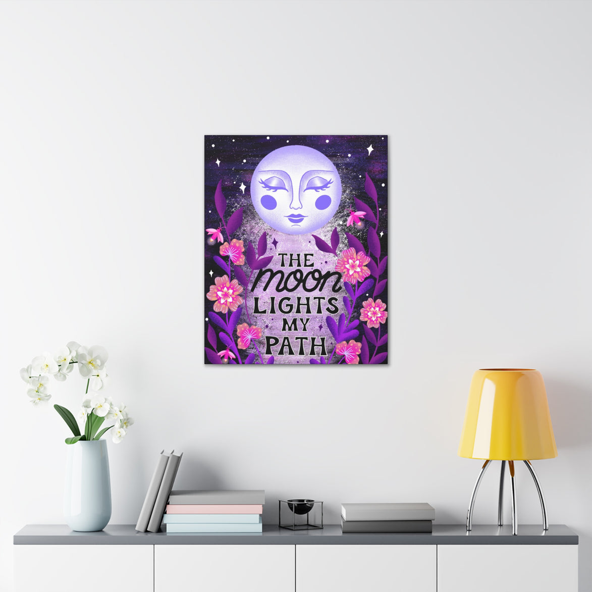 The Moon Lights my Path Canvas Gallery Wraps