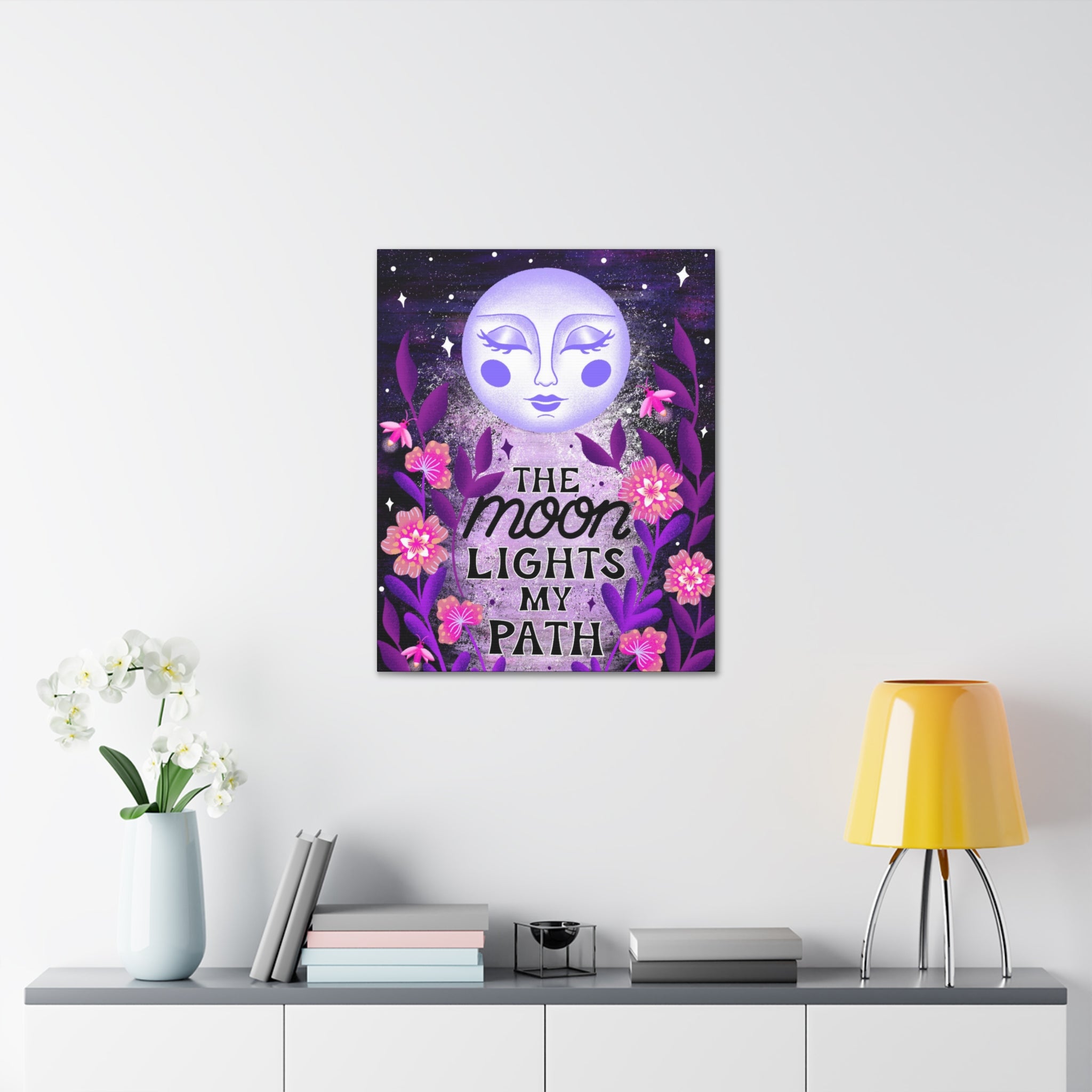 The Moon Lights my Path Canvas Gallery Wraps