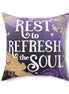 Rest to Refresh the Soul Vegan Suede Pillow