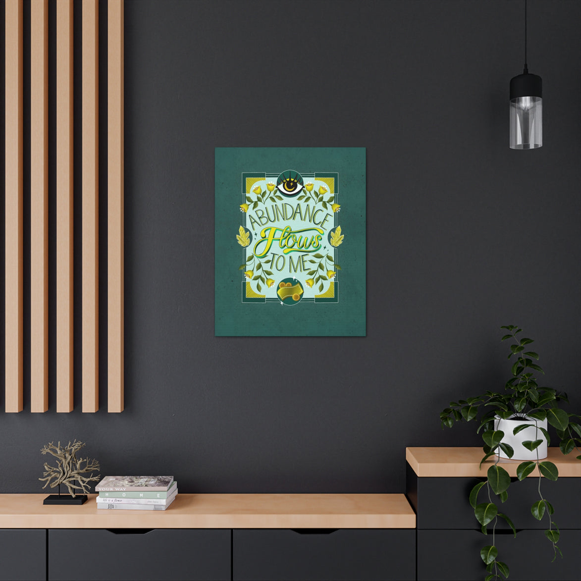 Abundance Flows to Me Canvas Gallery Wraps