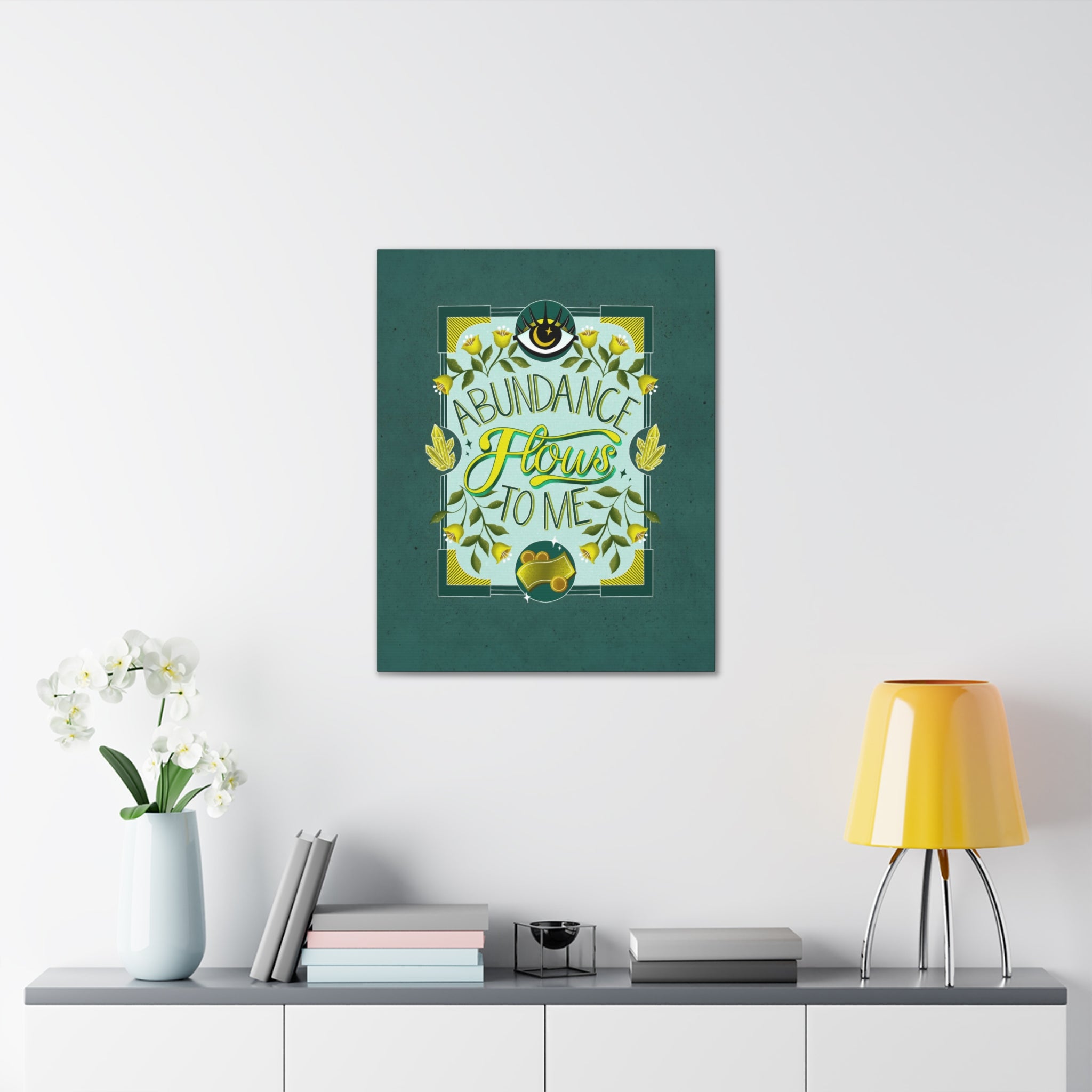 Abundance Flows to Me Canvas Gallery Wraps