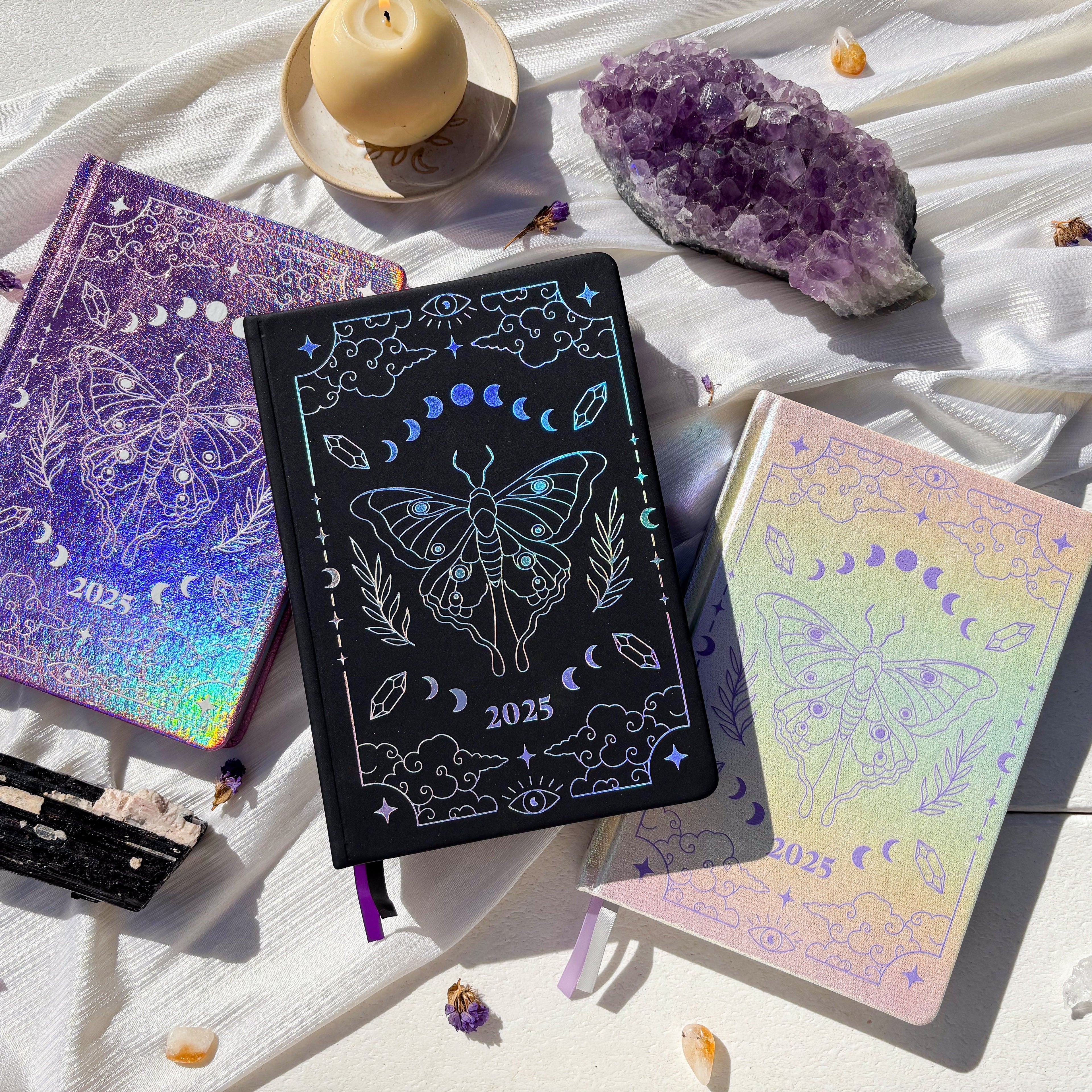 Attract Abundance 2025 bundle pack - Black Lunar Planner - Moon Planner