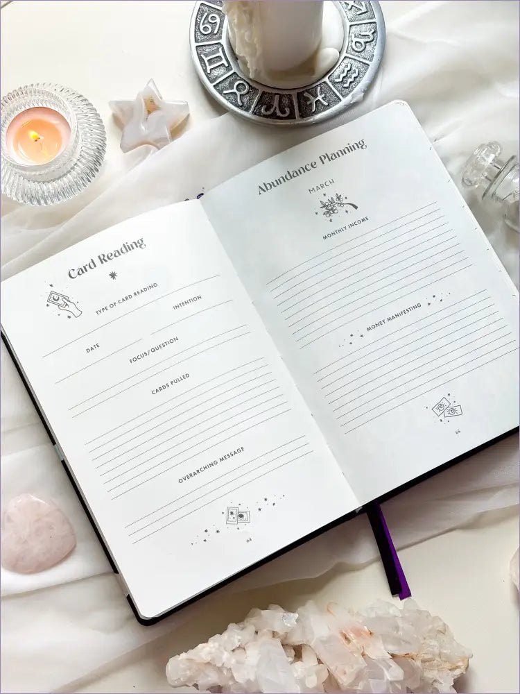 Open 2026 planner displaying structured planning pages with space for goals, notes, and reflections.