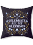I Celebrate All My Blessings Vegan Suede Pillow