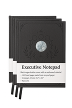 Executive Notepad with protection Quartz Crystal - White band