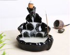 Glazed Ceramic Waterfall Backflow Incense Holder