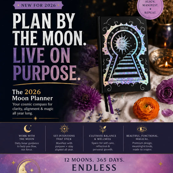 2026 Witchy Planner for planning with the moon. 
