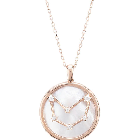 Capricorn Mother Of Pearl Constellation Necklace