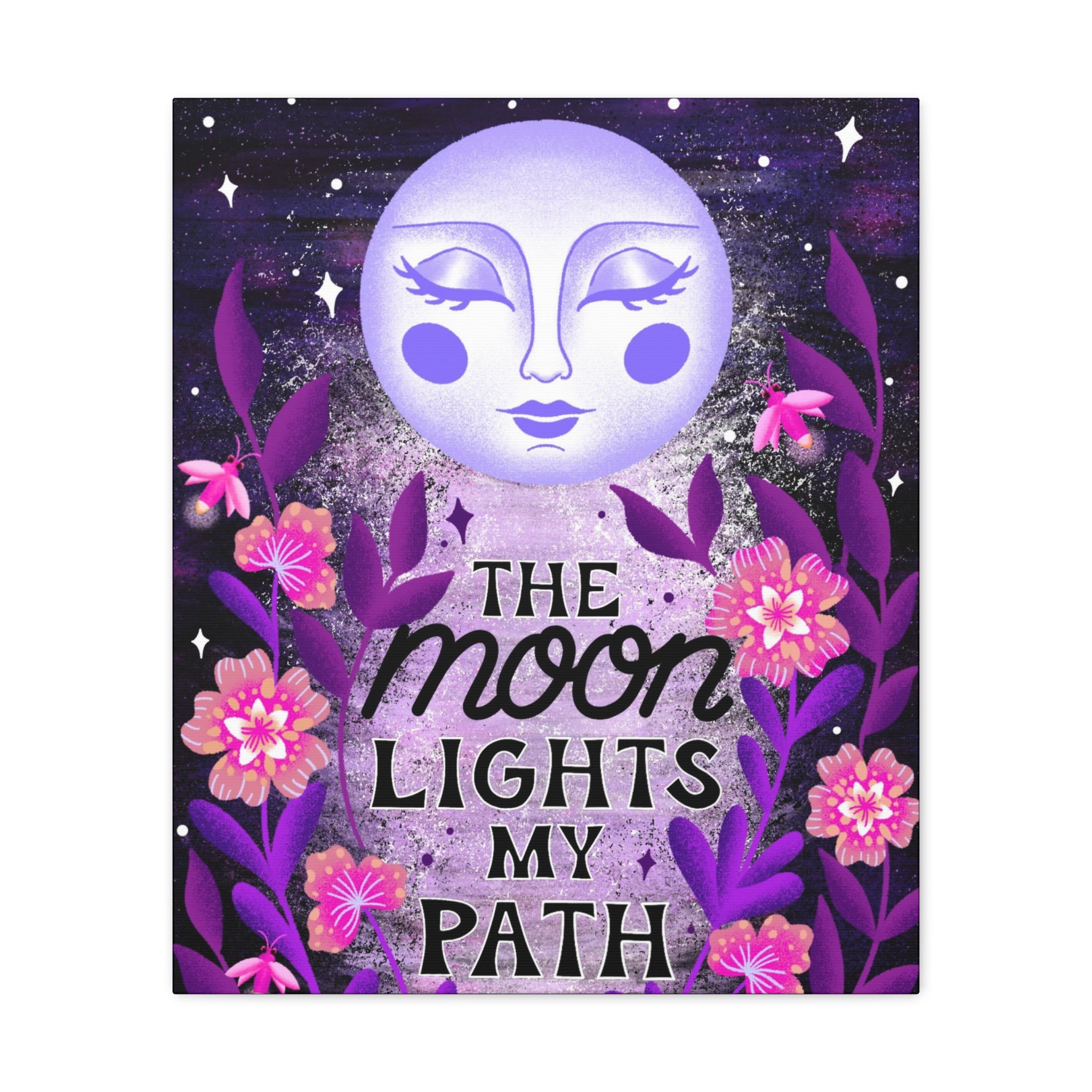 The Moon Lights my Path Canvas Gallery Wraps