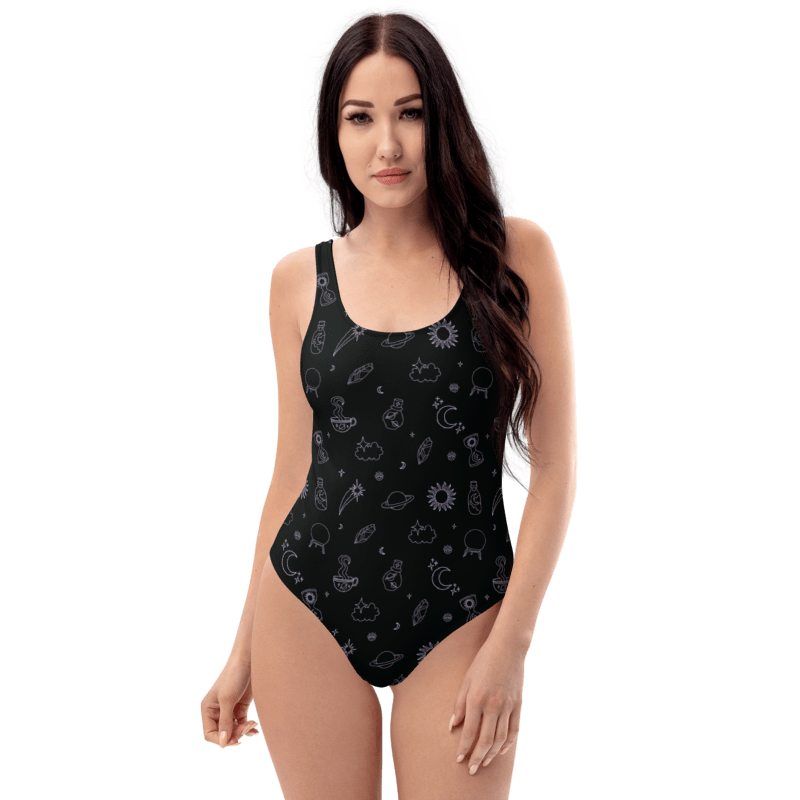 Woman's Swimsuit 1-Piece Low Back Celestial Magick