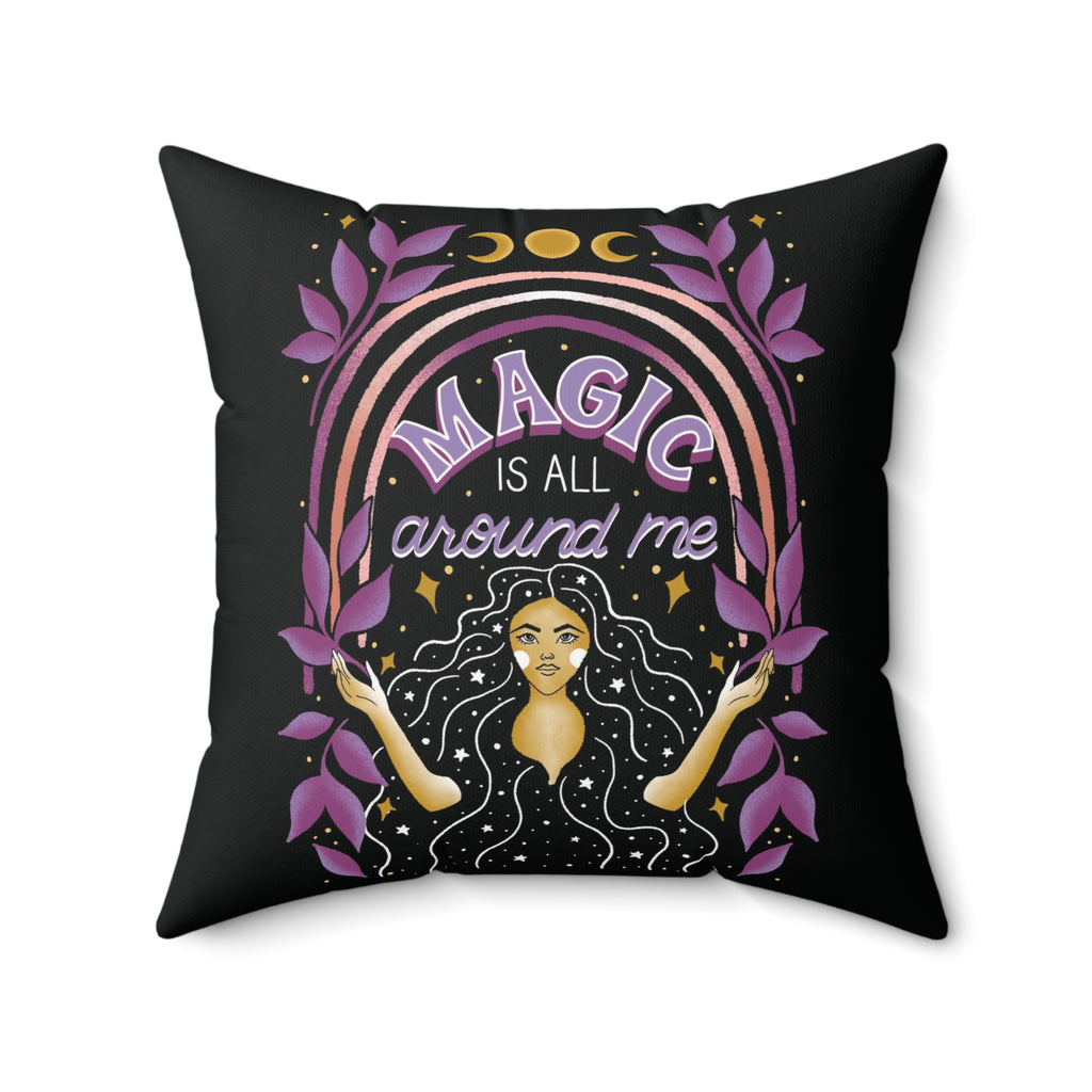 Magic is All Around Me Vegan Suede Pillow
