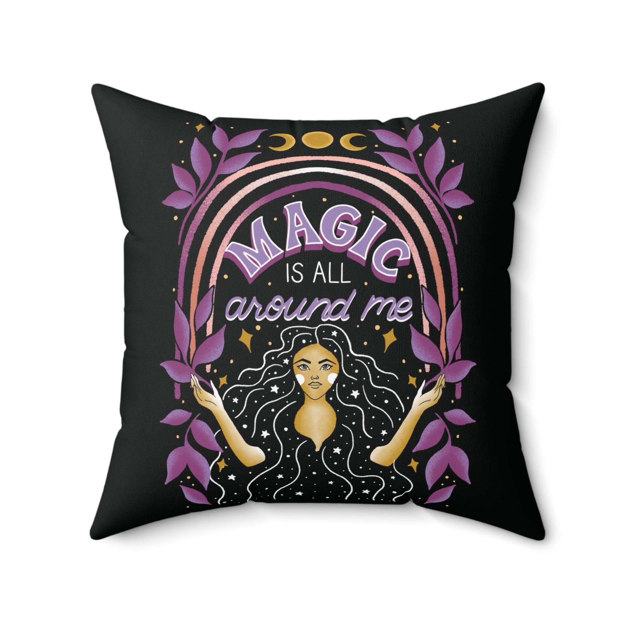 Magic is All Around Me Vegan Suede Pillow