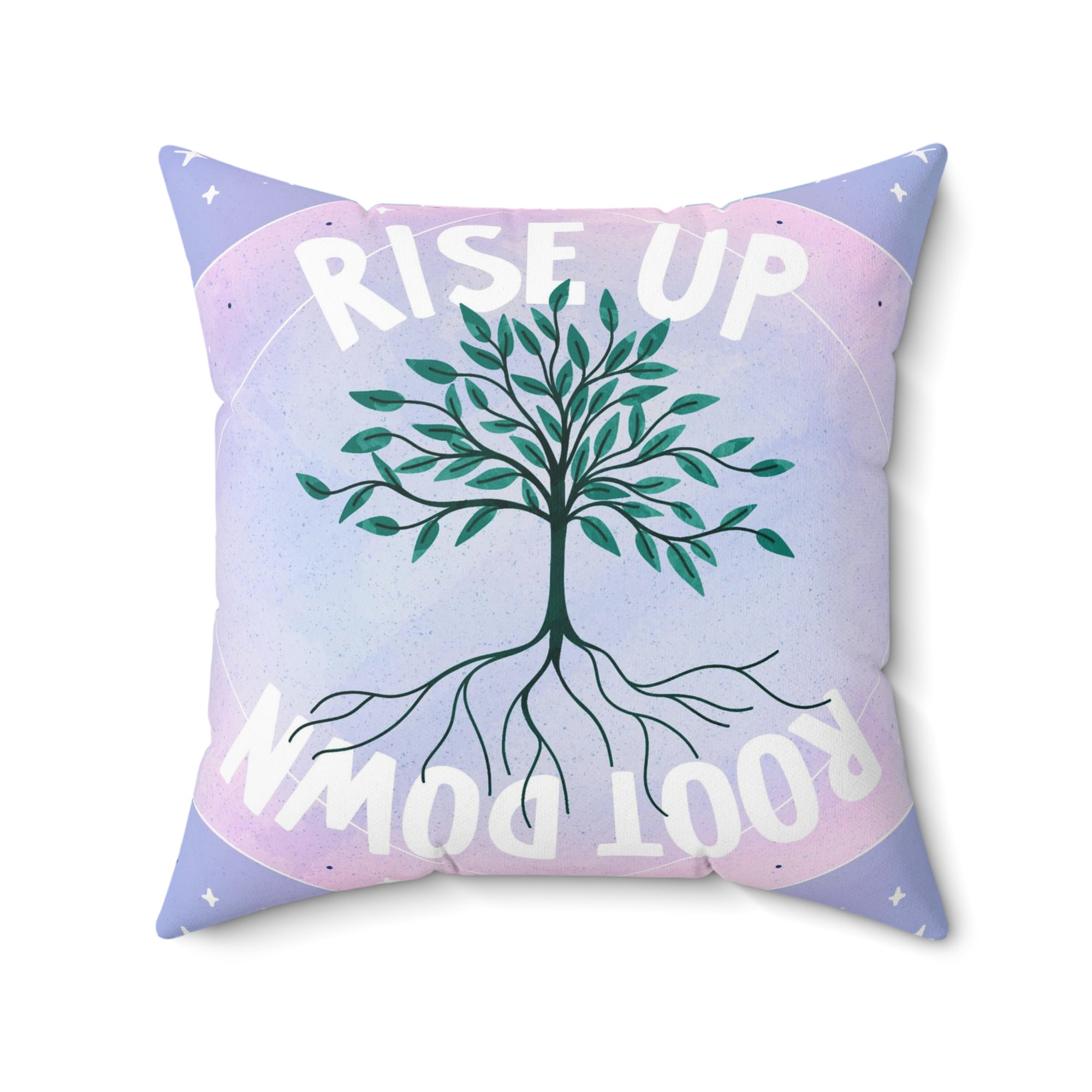 Rise Up Root Down Vegan Suede Pillow