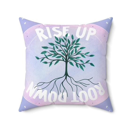 Rise Up Root Down Vegan Suede Pillow