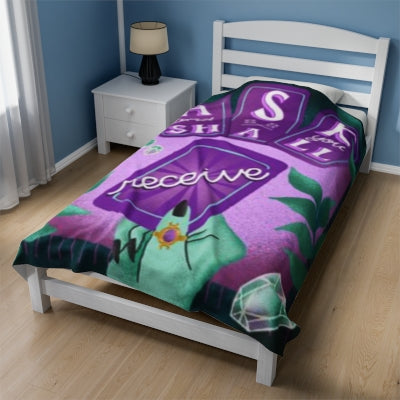 Ask &amp; You Shall Receive Velveteen Plush Blanket