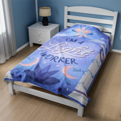 I&#39;m a Light Worker Velveteen Plush Blanket
