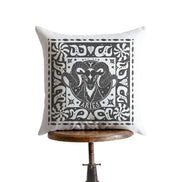 Aries Block Print Pillow