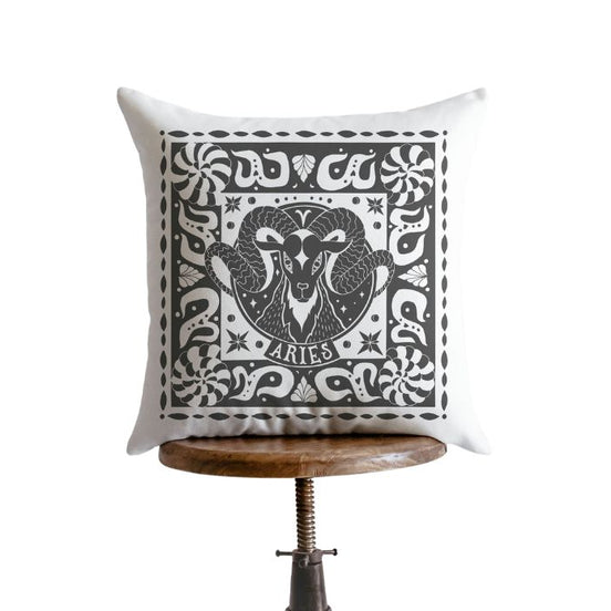 Aries Block Print Pillow